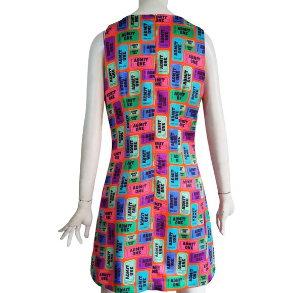 HAYLEY ELSAESSER Carnival Ride Admit One Fit n Flare A Line Dress Sz L NWT $240 - Picture 2 of 7